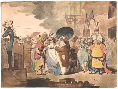 A sale of English beauties in the East Indies av James Gillray