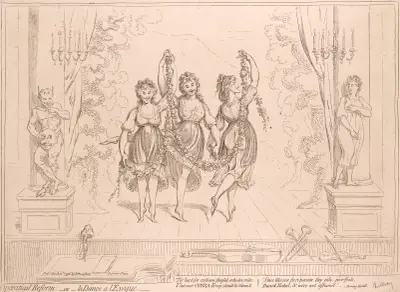Operatical reform; – or – la dance a l’eveque av James Gillray