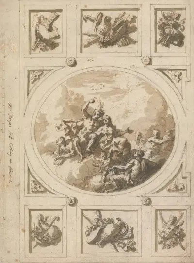 Projekt sufitu dla Addiscombe; Bachus i Ariadna, Sir James Thornhill