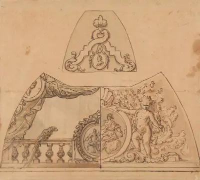Projekt dekoracji sufitowej (z papugą), Sir James Thornhill