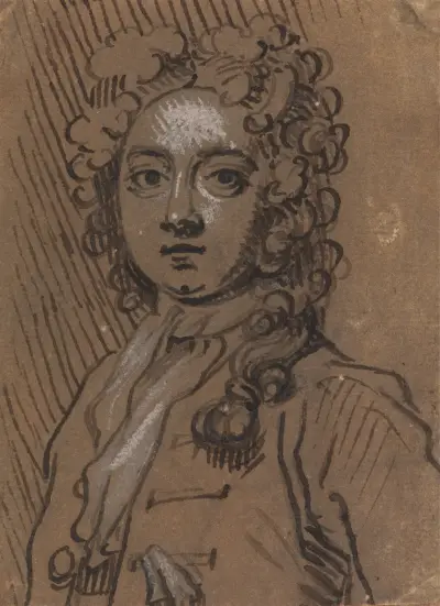 Popiersie mężczyzny w pełnej peruce, Sir James Thornhill