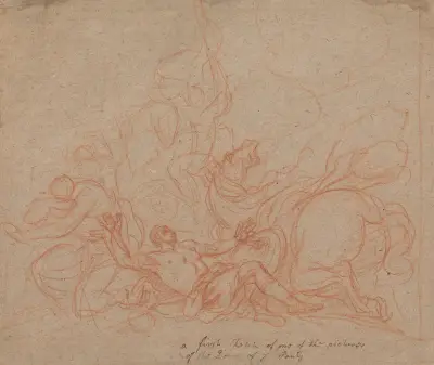 Szkic do „Nawrócenia św. Pawła” do kopuły katedry św. Pawła, Sir James Thornhill