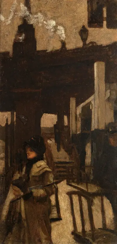 À La Gare De L’est av James Tissot