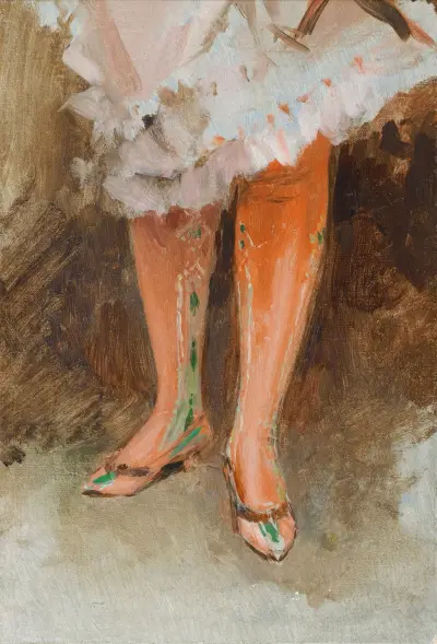 The Red Stockings av James Tissot