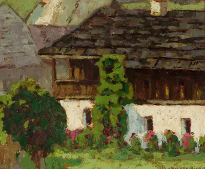 Altes Haus mit Veranda von Jan Bohuszewicz