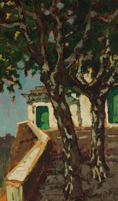 Platanen am Klostertor von Jan Bohuszewicz