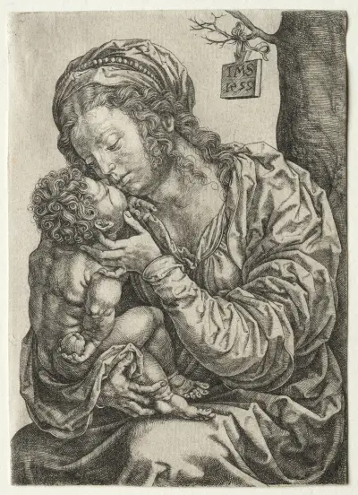 The Virgin Seated at the Foot of a Tree von Jan Gossaert
