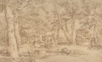 Pejzaż z mleczarką, Jan Lievens