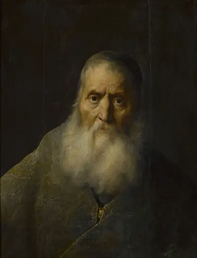 Stary mężczyzna w czaszce, Jan Lievens