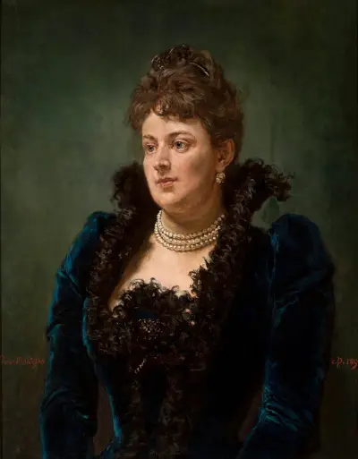 Portrait of Bona Ossowiecka av Jan Matejko