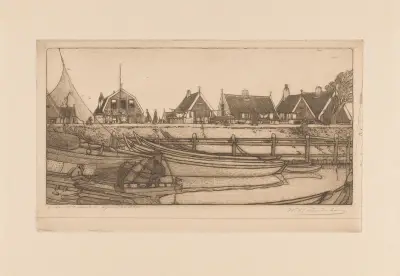 Haven van Volendam De werf, Volendam av Wijnand Otto Jan Nieuwenkamp