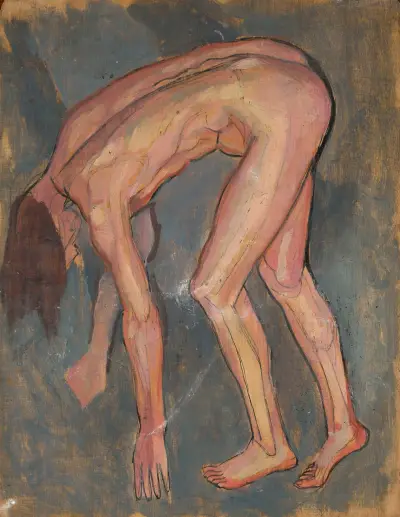 Nude, leaning von Jan Rembowski