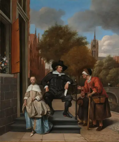 Adolf and Catharina Croeser, Known as ‘The Burgomaster of Delft and his Daughter’ av Jan Steen