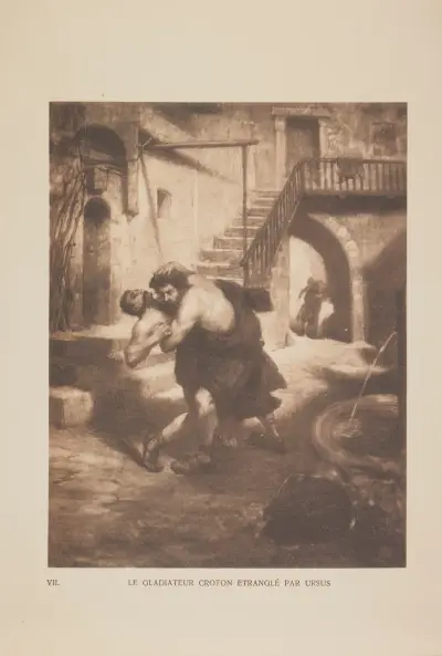 Le Gladiateur Croton Etranglé Par Ursus av Jan Styka