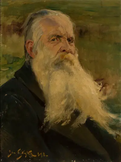 Portrait of Karol Brzozowski, poet av Jan Styka