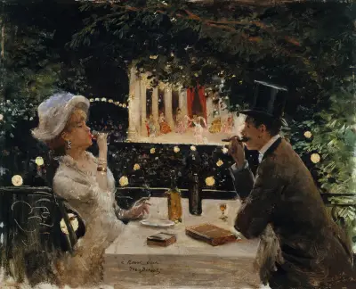 Dîner aux Ambassadeurs von Jean Béraud