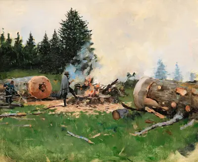 Woodman In A Moutain Village von Jean Béraud