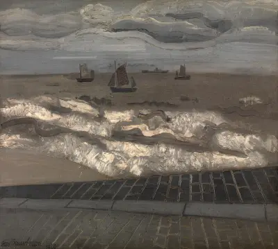 The Sea, a Symphony in Grey av Jean Brusselmans