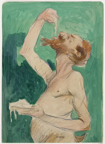Faune mangeant des spaghettis av Jean d'Ylen