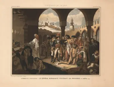 Revolutionary Wars – Bonaparte touching the Plague Victims in Jaffa (March, 1799) av Antoine-Jean Gros