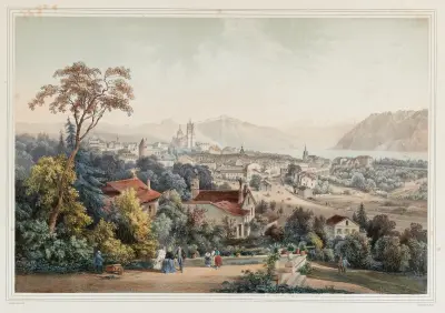 Lausanne Vue prise de l’Asile des Aveugles von Jean Jacottet