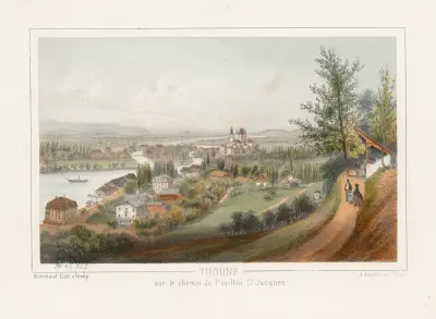 Thoune sur le chemin du Pavillon St. Jacques von Jean Jacottet