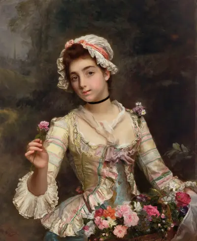 Květinářka, Gustave Jean Jacquet
