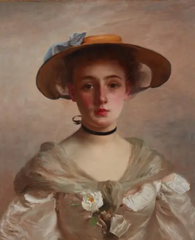 Portrét mladé ženy, Gustave Jean Jacquet