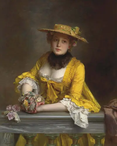 Žluté šaty, Gustave Jean Jacquet
