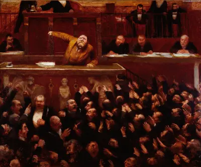 Jean Jaurès (1859-1914), à la tribune de la Chambre des députés, Jean Veber