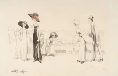 Les courses d’Auteuil ou La Journée des drags, Jean Veber