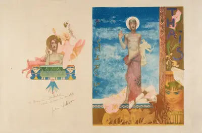 Thaïs – 2 projets d’illustrations pour la partition de Jules Massenet, Jean Veber