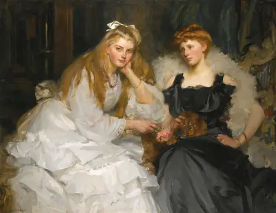 Portrét Lorny a Dorothy Bellových, dcer W. Hewarda Bella, Esq., James Jebusa Shannon