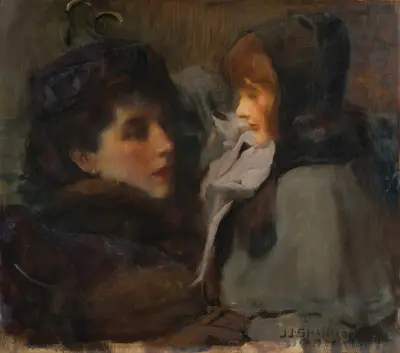 Umělcova žena a dcera, James Jebusa Shannon
