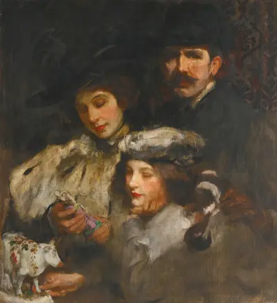 Malíř, jeho žena a dcera, James Jebusa Shannon