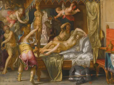 Mars And Venus Surprised By Vulcan – nr 1 av Joachim Wtewael
