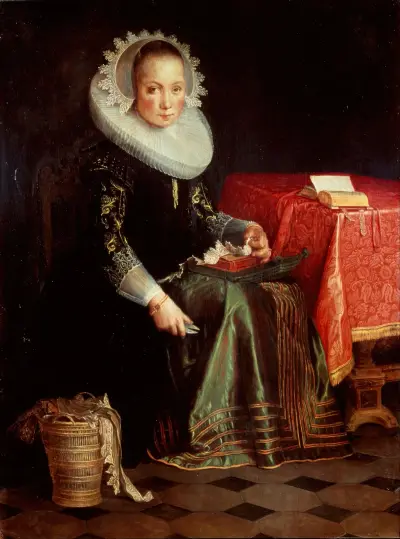 Portrait Of Eva Wtewael av Joachim Wtewael
