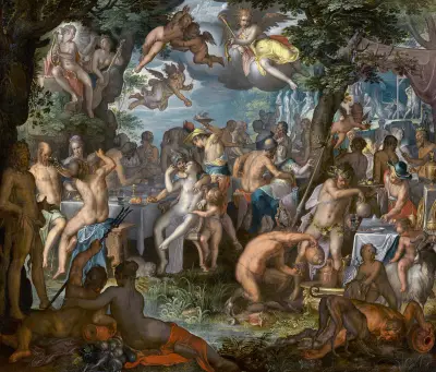 The Wedding of Peleus and Thetis av Joachim Wtewael