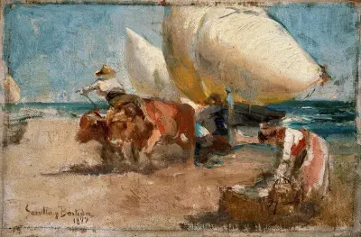 Plážová scéna, Joaquín Sorolla