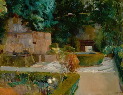 Zahrada u Adarves, Alhambra, Granada, Joaquín Sorolla