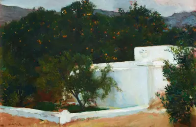 Pomerančovníky. Cesta k moři. Valencia, Joaquín Sorolla