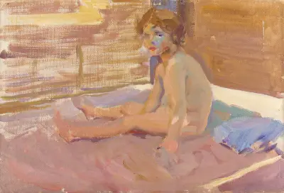 Dziewczynka na plaży w Walencji, Joaquín Sorolla