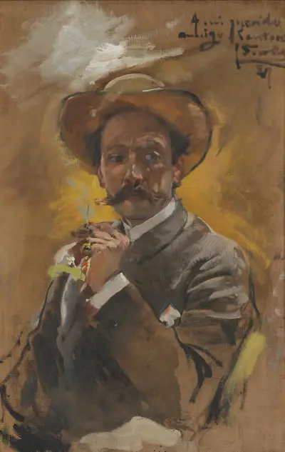 Portrait of the Painter Francesco Santoro, Rome, Joaquín Sorolla