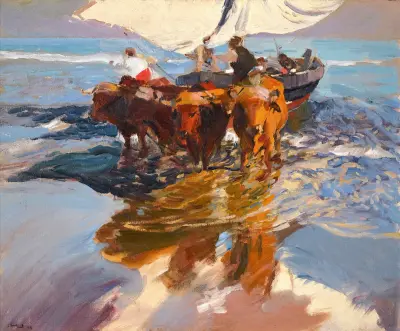 Vuelta De La Pesca. Playa De Valencia (The Return From Fishing, Valencia Beach), Joaquín Sorolla