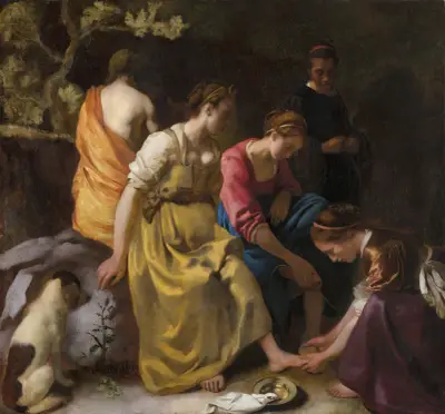 Diana and Her Nymphs av Johannes Vermeer