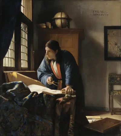 The Geographer av Johannes Vermeer