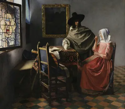 The Wine Glass av Johannes Vermeer