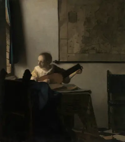 Young Woman with a Lute av Johannes Vermeer