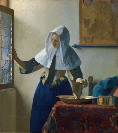 Young Woman with a Water Pitcher av Johannes Vermeer
