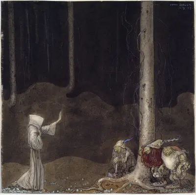 Bruder Martin und die drei Trolle von John Bauer
